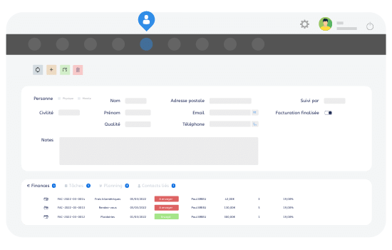 fiche contact crm