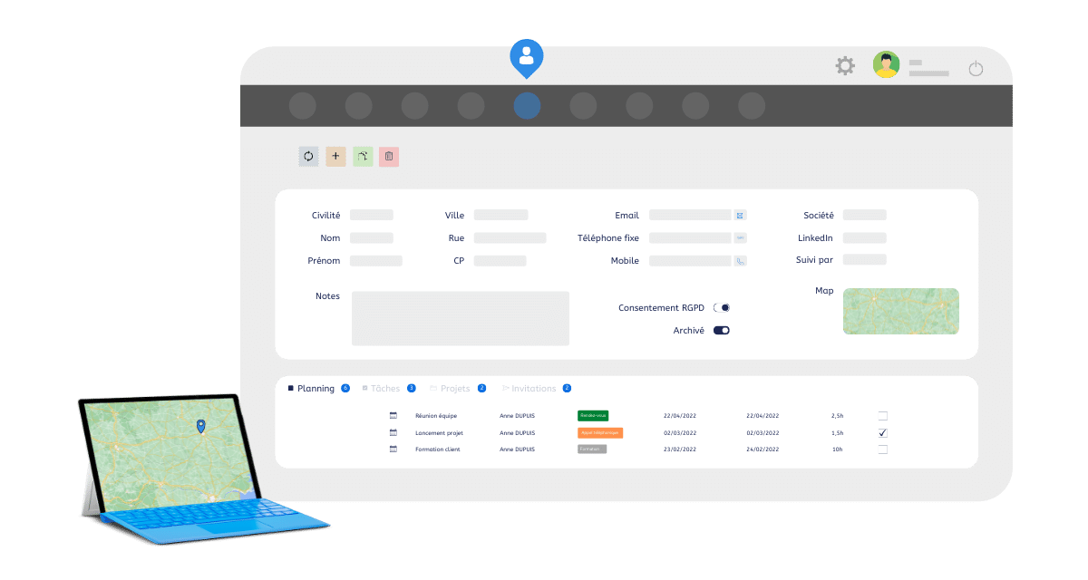 gestion contact crm logiciel