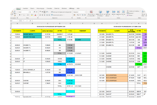 ecran excel