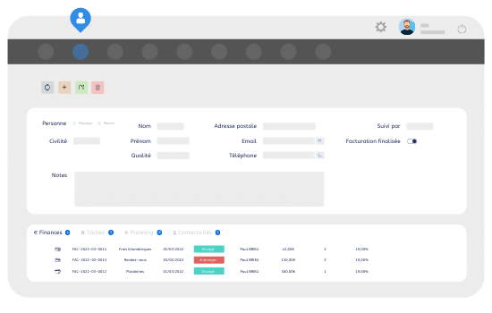 gestion commerciale fiche client