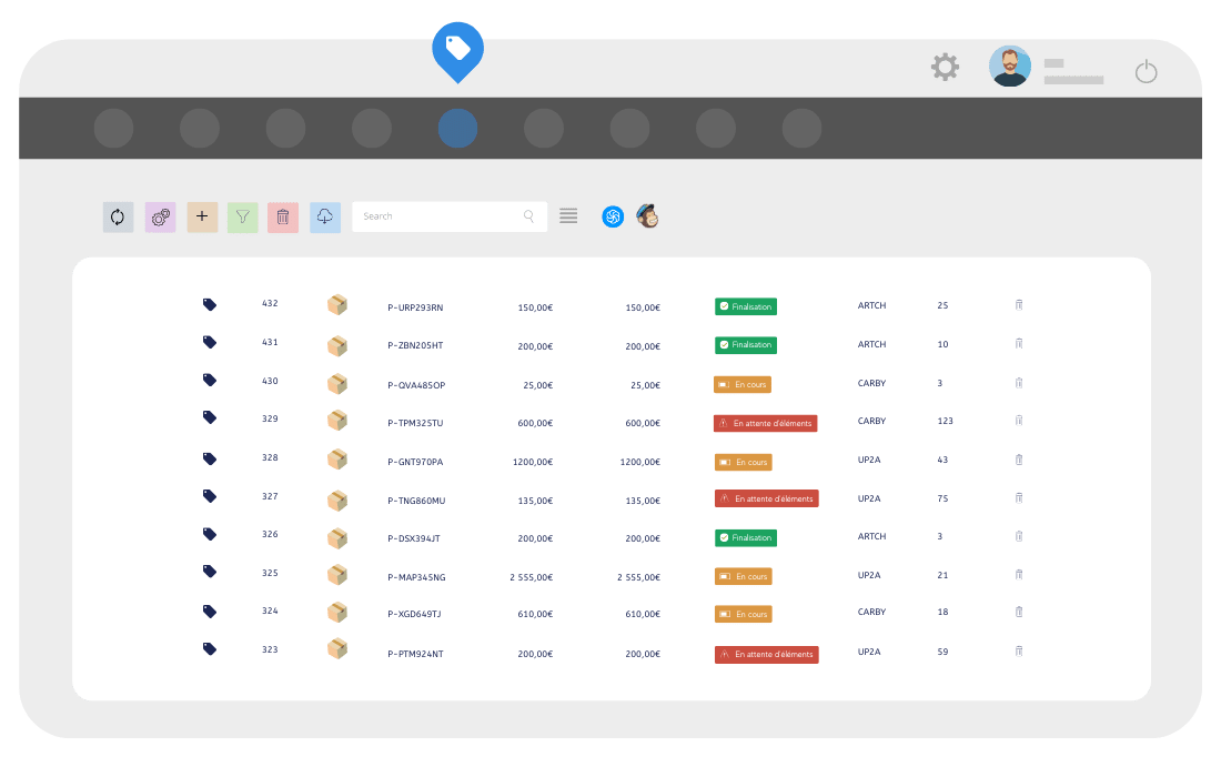 crm gestion commandes