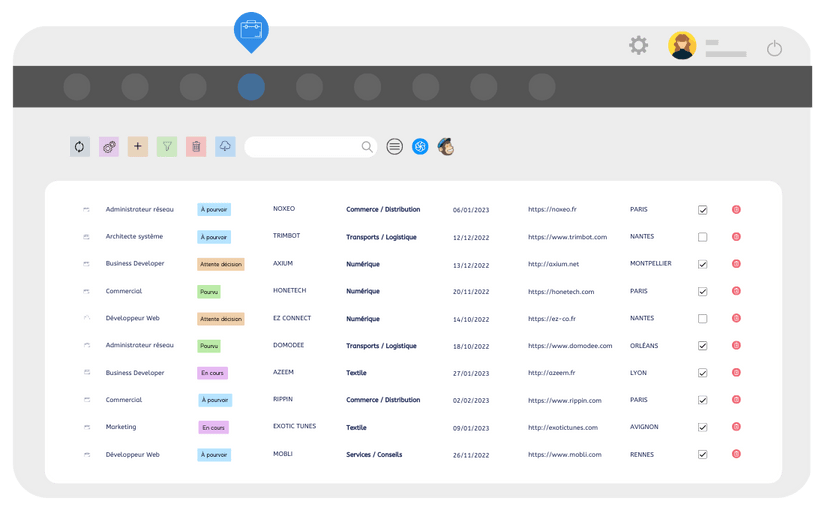 suivi recrutement crm