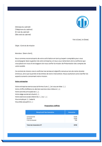 modele document comptable