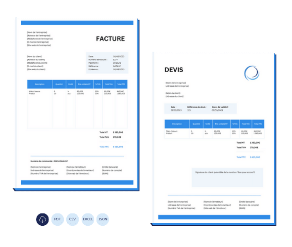 modeles facturation
